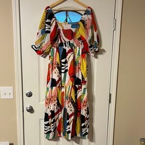 Colorful Patchwork Women's Dress
